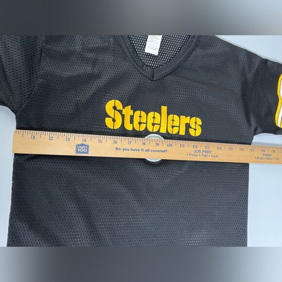 Franklin Pittsburgh Steelers Youth Medium Football Jersey Black Mesh Shirt - Picture 6 of 6